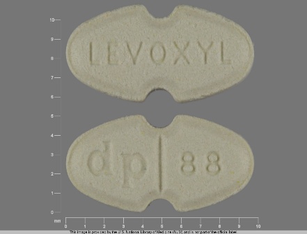 Levoxyl dp 88: (60793-853) Levoxyl 0.088 mg Oral Tablet by Physicians Total Care, Inc.