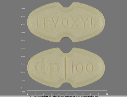 Levoxyl dp 100: (60793-854) Levoxyl (Levothyroxine Sodium Anhydrous 100 Ug) by Dispensing Solutions, Inc.