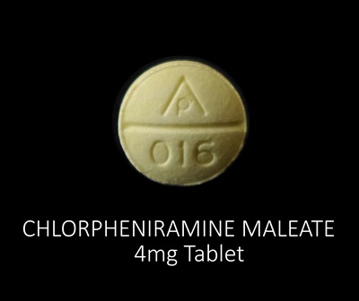 AP 016: (61786-985) Chlorpheniramine Maleate 4 mg 4 mg 4 mg Oral Tablet by Remedyrepack Inc.