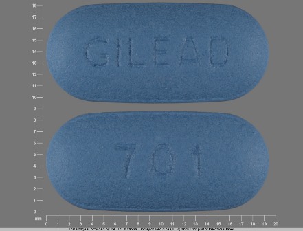 GILEAD 701: (61958-0701) Truvada (Emtricitabine 200 mg) by Remedyrepack Inc.