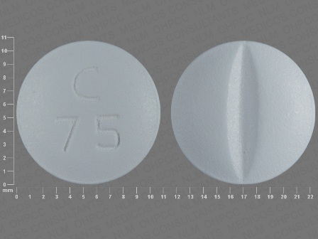 C 75: (62584-267) Metoprolol Tartrate 100 mg (As Metoprolol Succinate 95 mg) Oral Tablet by American Health Packaging