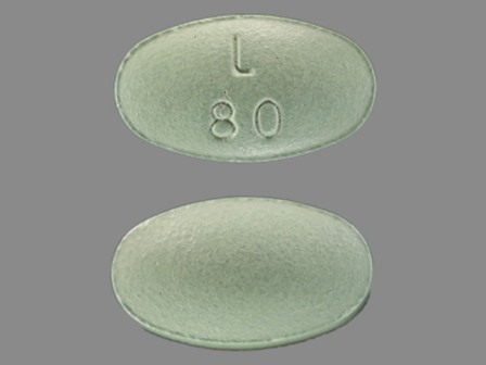 L 80: (63402-308) Latuda 80 mg Oral Tablet by Sunovion Pharmaceuticals Inc.
