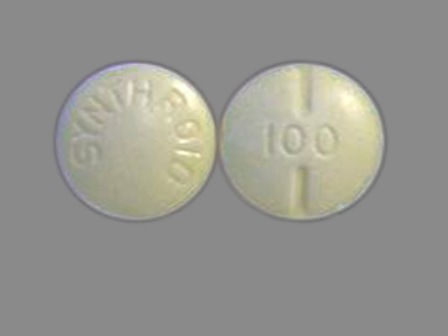 SYNTHROID 100: (67544-887) Synthroid 100 Mcg Oral Tablet by Aphena Pharma Solutions - Tennessee, Inc.