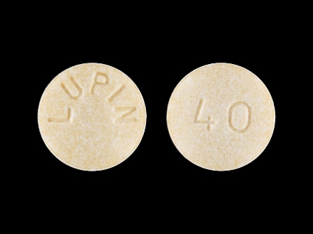 LUPIN 40: (68084-199) Lisinopril 40 mg Oral Tablet by Nucare Pharmaceuticals, Inc.